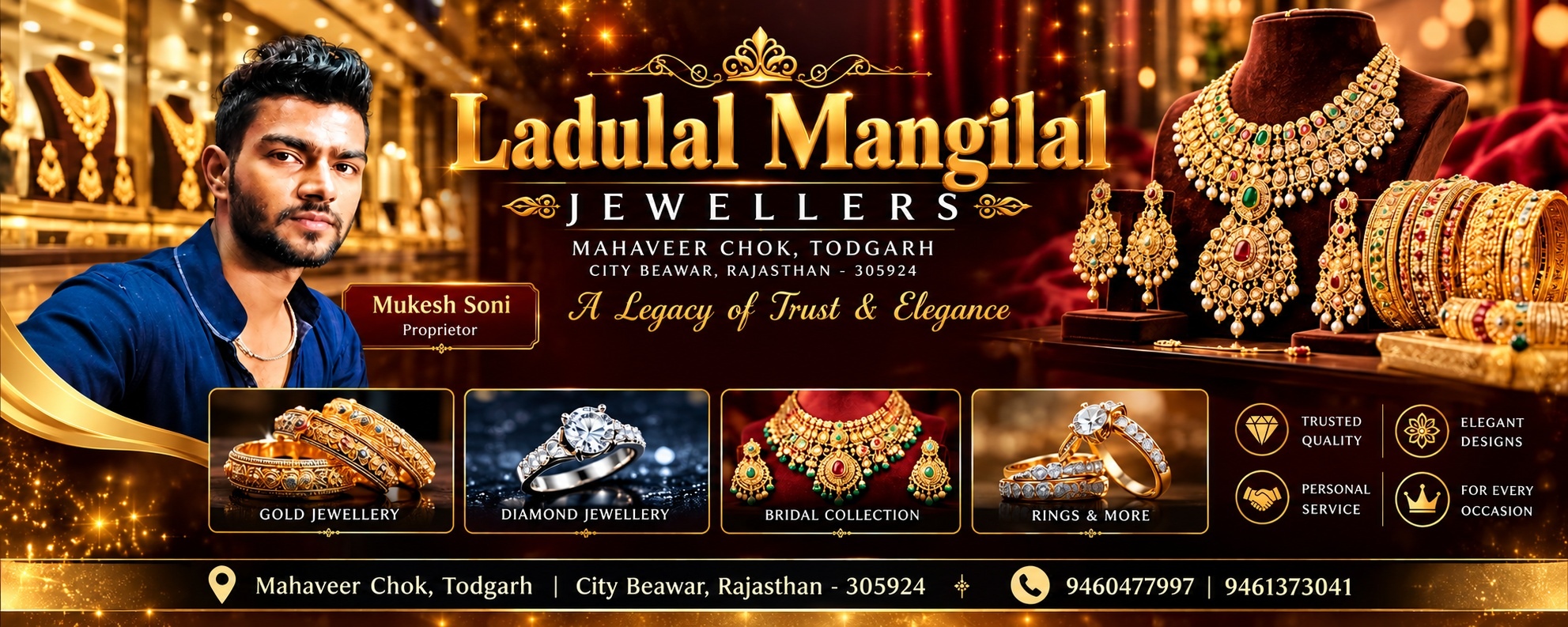 Ladulal Mangilal Jewellers premium jewellery banner